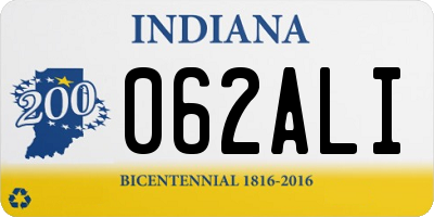IN license plate 062ALI
