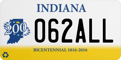 IN license plate 062ALL