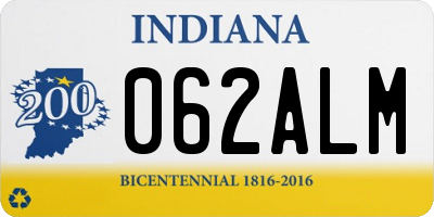 IN license plate 062ALM