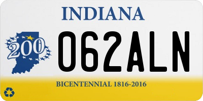 IN license plate 062ALN