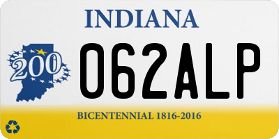 IN license plate 062ALP