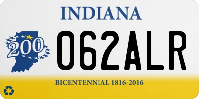 IN license plate 062ALR