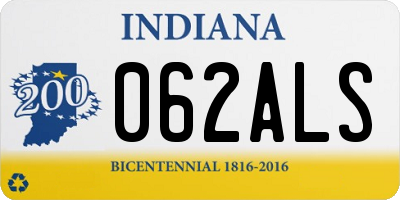 IN license plate 062ALS