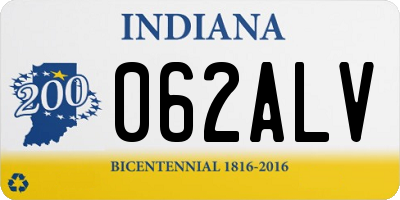 IN license plate 062ALV