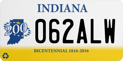 IN license plate 062ALW
