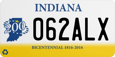 IN license plate 062ALX