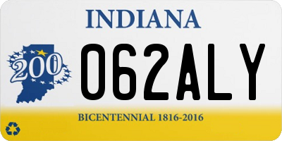 IN license plate 062ALY