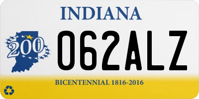 IN license plate 062ALZ