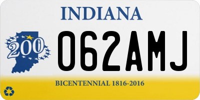 IN license plate 062AMJ