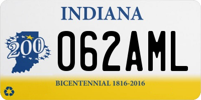 IN license plate 062AML