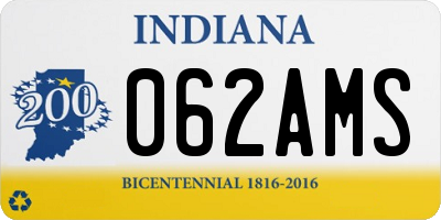 IN license plate 062AMS