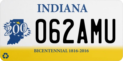 IN license plate 062AMU