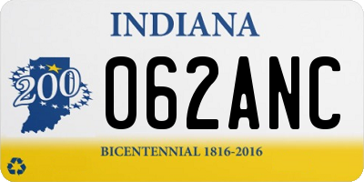 IN license plate 062ANC