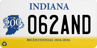 IN license plate 062AND