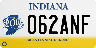 IN license plate 062ANF