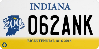 IN license plate 062ANK