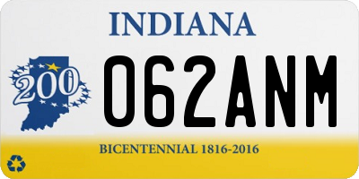 IN license plate 062ANM