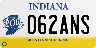 IN license plate 062ANS