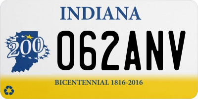 IN license plate 062ANV