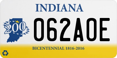 IN license plate 062AOE