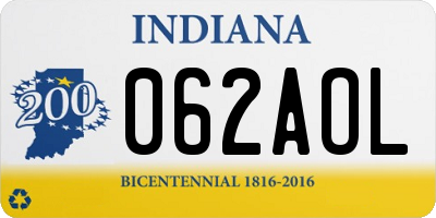 IN license plate 062AOL