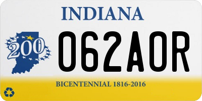 IN license plate 062AOR