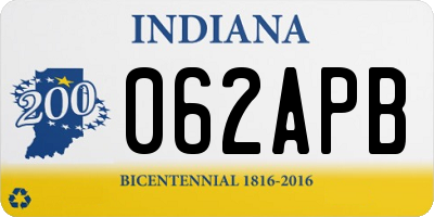 IN license plate 062APB