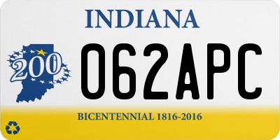 IN license plate 062APC
