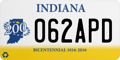 IN license plate 062APD
