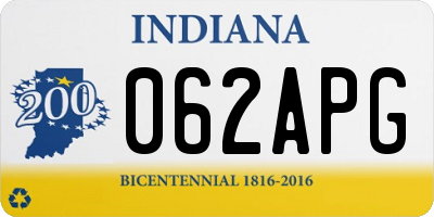 IN license plate 062APG