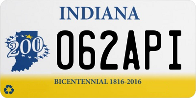 IN license plate 062API