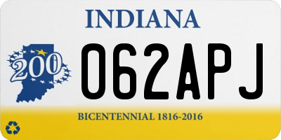 IN license plate 062APJ