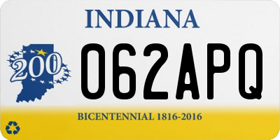 IN license plate 062APQ