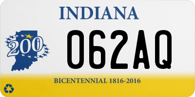 IN license plate 062AQ