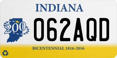 IN license plate 062AQD