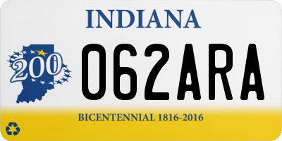 IN license plate 062ARA