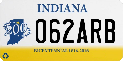 IN license plate 062ARB