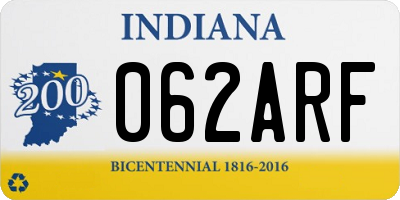 IN license plate 062ARF