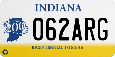 IN license plate 062ARG