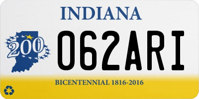 IN license plate 062ARI