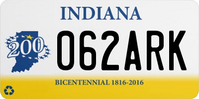 IN license plate 062ARK