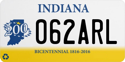 IN license plate 062ARL