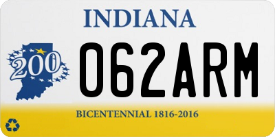 IN license plate 062ARM