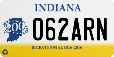 IN license plate 062ARN