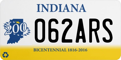 IN license plate 062ARS