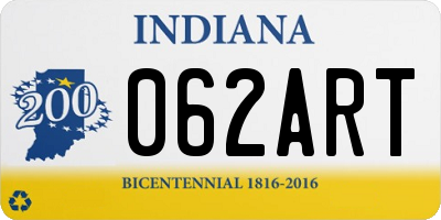 IN license plate 062ART