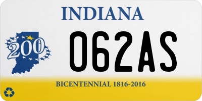 IN license plate 062AS