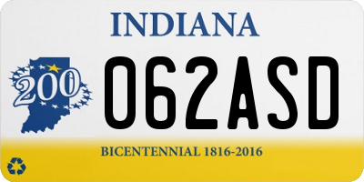 IN license plate 062ASD