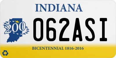 IN license plate 062ASI