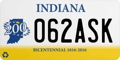 IN license plate 062ASK